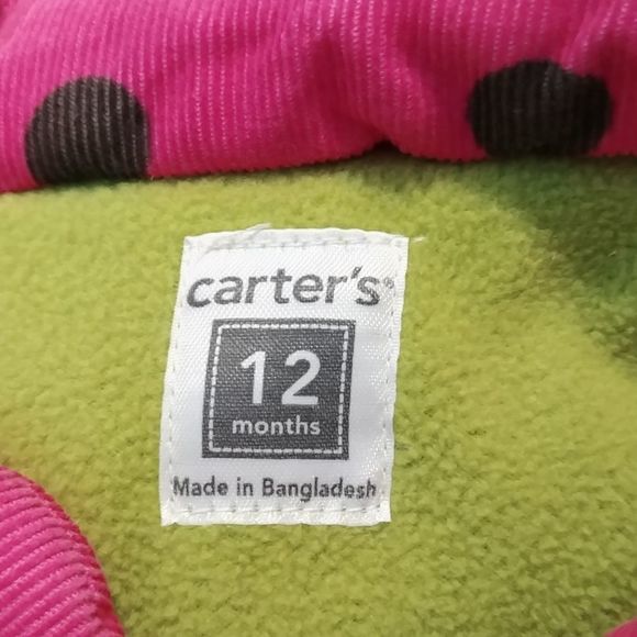 Carters Pink Polka Dot Corduroy Vest - Picture 4 of 4